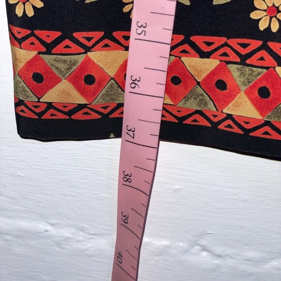 Vintage Sag Harbor Petite 10P Animal Print Black Shift Dress Tigers Lions Floral - Picture 12 of 12